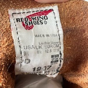 Red Wing Heritage 1907 6” Moc Toe Boot, Copper Rough & Tough, size 9.5 US